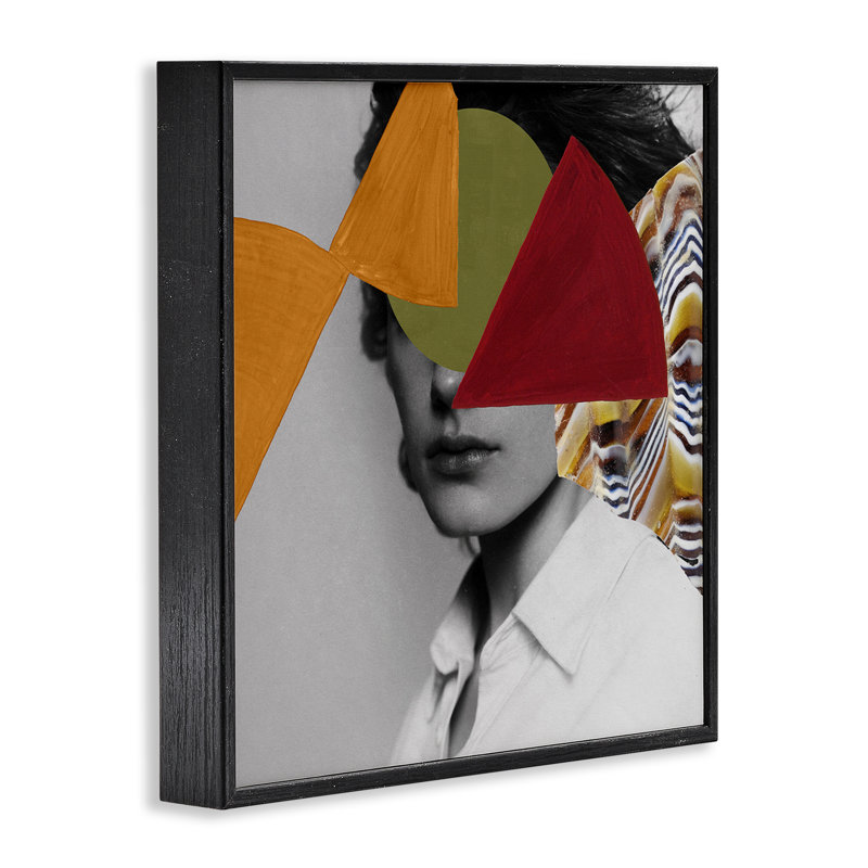 Pop Portrait Obscura, estampe numérique, design par Victoria Barnes, H 17 po x l 17 po, Giclée encadrée noir minuit