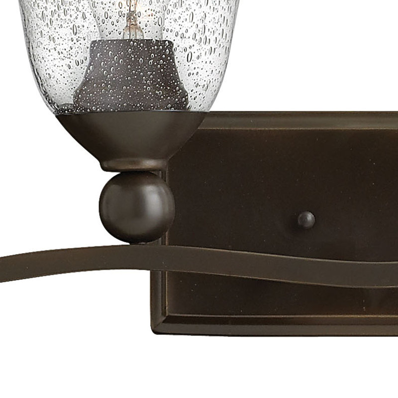 Bolla 4-Light Vanity Light, Olde Bronze, Clear Seedy Glass, Incandescent