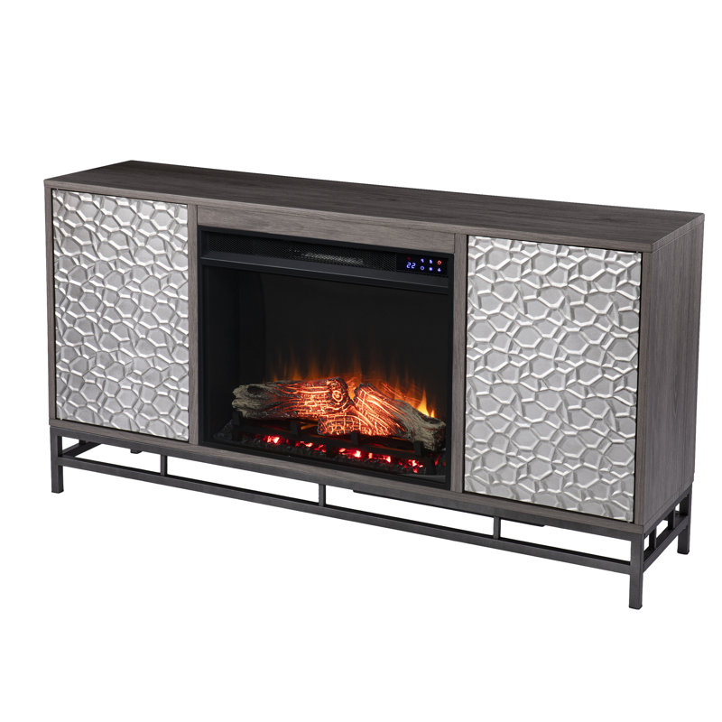 Caymitte 54.25'' W Gray/Gunmetal Electric Fireplace
