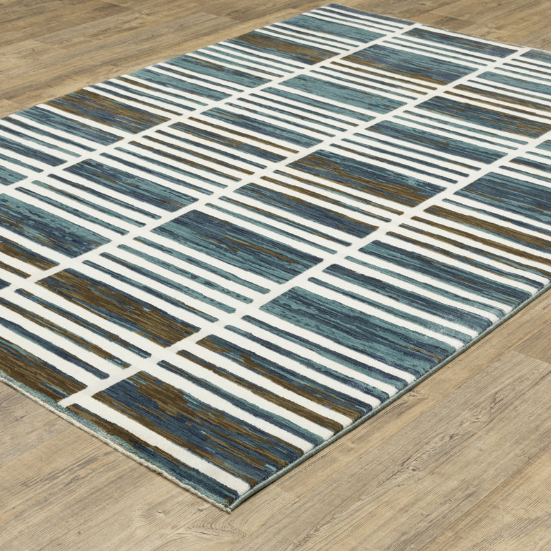 Arantza Striped Indoor Rug, Rectangle 6'7" x 9'6"