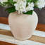 Arrangement de fleurs artificielles Barnette de 25 po, bouquet d'hortensias blancs et d'eucalyptus dans un pot de fleurs en pierre texturée MgO, pièce maîtresse de fleur de soie réaliste pour le vestibule, l'îlot et la salle à manger
