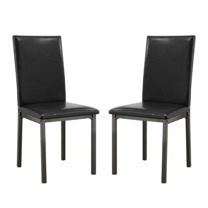 Chaises d'appoint rembourrées en similicuir