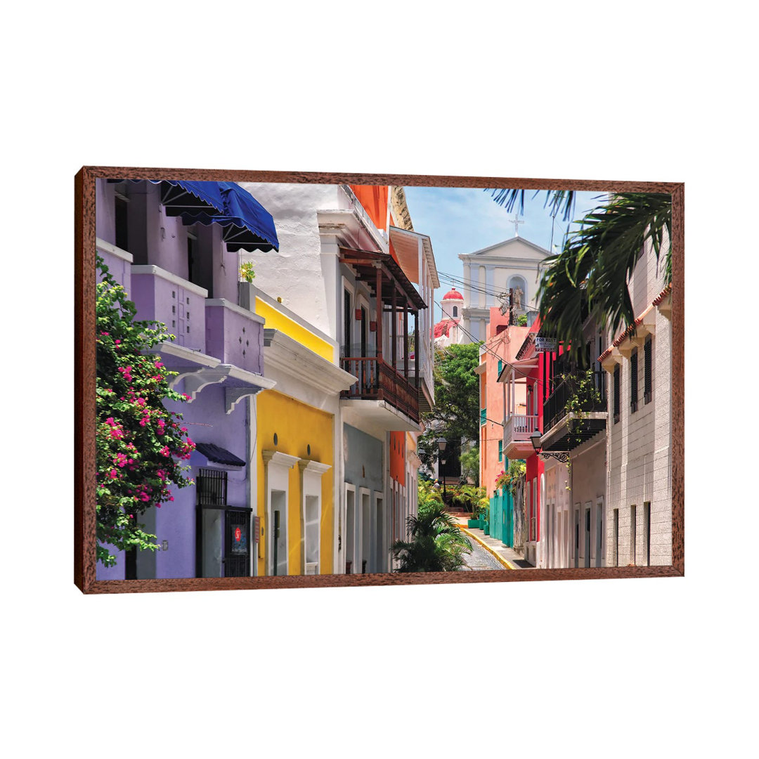 Colorful Streets Of Old San Juan, Puerto Rico by George Oze - Print on Canvas