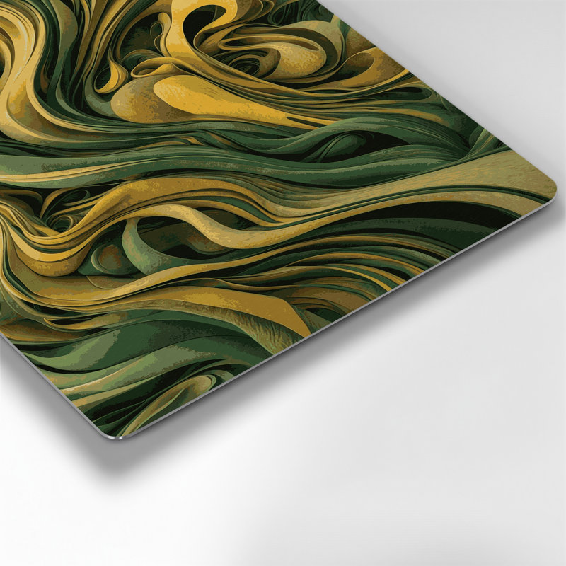 «Biomorphic Abstraction 77», art mural en métal vert, H 12 po x l 18 po