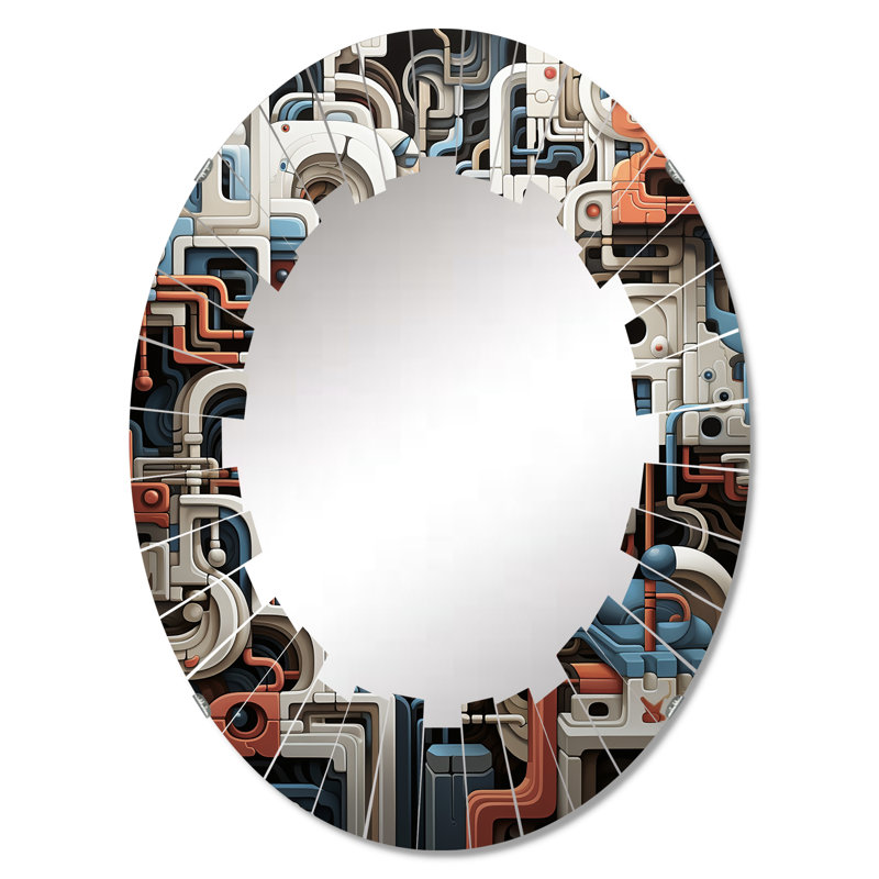 Castlevale - Miroir mural moderne ovale, 36 po x 24 po