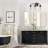 19"L Wall Mount Light 3-Light Armed Sconce E26 Socket with Clear Glass Glacier Shade (No Bulb)