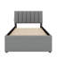 Lit plateforme simple tapissier avec lit gigogne dissimulé-114346452