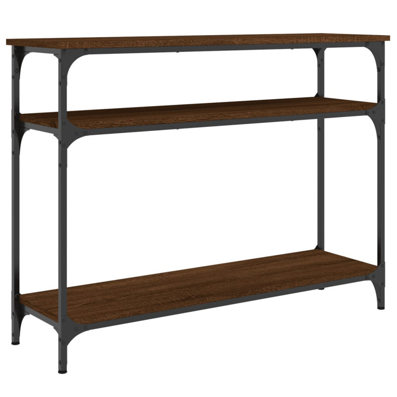 Console Table, 75cm H x 100cm W x 29cm D, Brown Oak