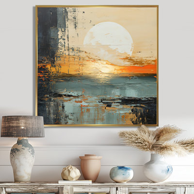 «Modern Coastal Mystic Sunrise I», reproduction sur toile
