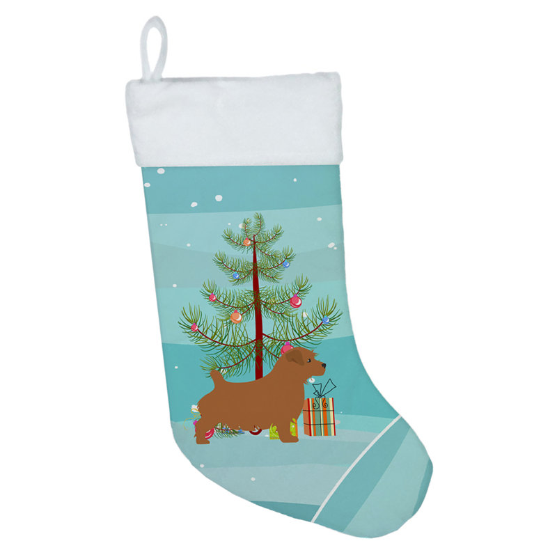 Chaussette de noël joyeux de noël, Terrier de Norfolk