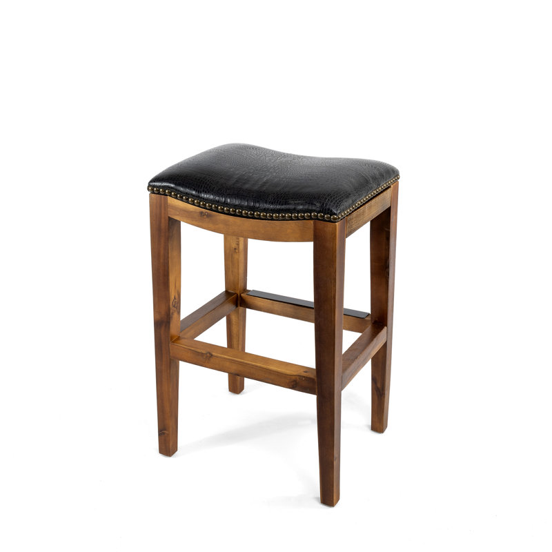 Tabouret de bar Saddle - crocodile noir