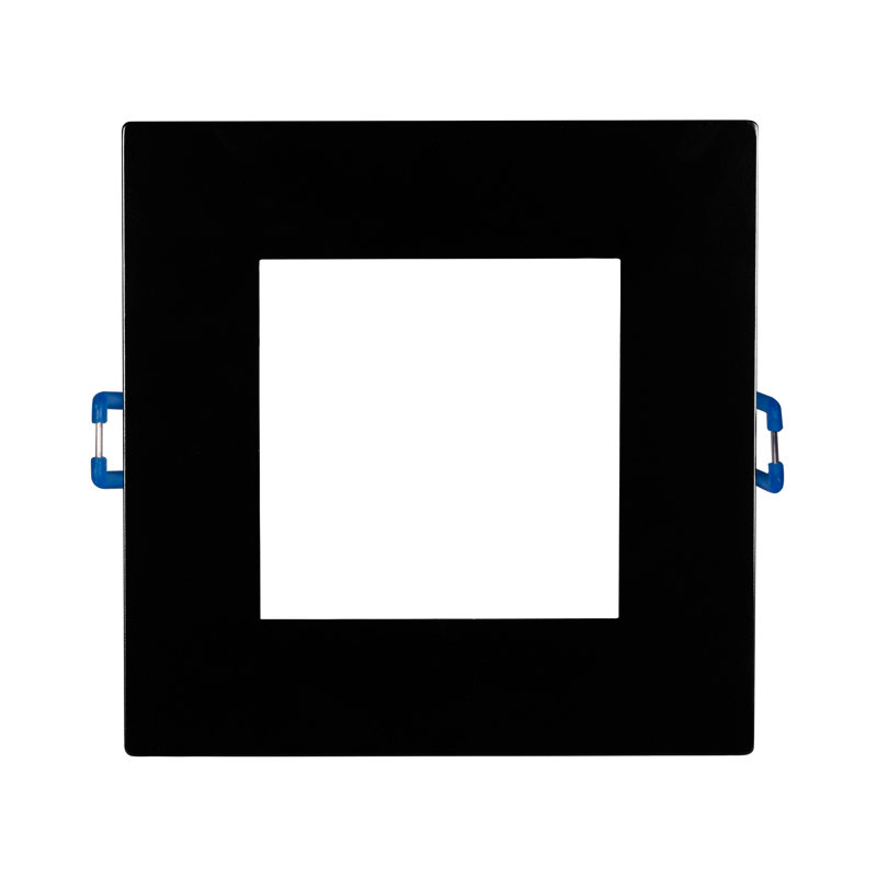 Dimmable Square Flush Mount, Black, 879 lm, 3000K