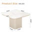 Table de salle à manger carrée carrée et ronde pour 2 à 4 personnes, blanc crème
