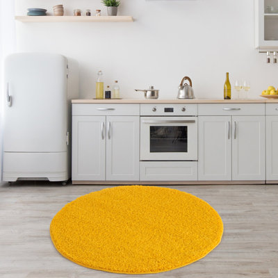 Myshaggy Collection Rugs Solid Design in Yellow