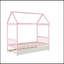 Structure de lit simple en bois massif avec lit gigogne simple, aucun sommier requis-2120521046