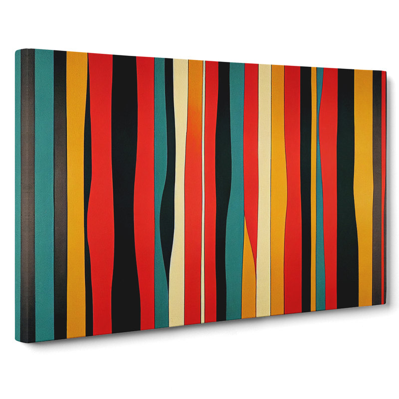 Striped Abstract Art Vol.1 - Wrapped Canvas