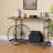 Holden Natural Finish 1-Shelf Console Table With Black Metal Wheels, 29.76" H X 48.3" W X 15.37" D