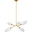 Toscano 33" Branched Chandelier in Gild with Frosted Glass