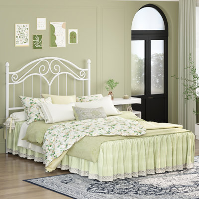 Cerena Vintage Metal Platform Bed Headboard ONLY