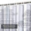 Rideau de douche transparent transparent, rideaux de douche pour la salle de bain avec 12 crochets-130014228