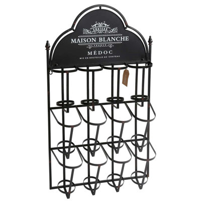 Lecuyer Wall Mounted Wine Bottle Rack Black