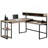L-Shaped Desk, Brown Finish