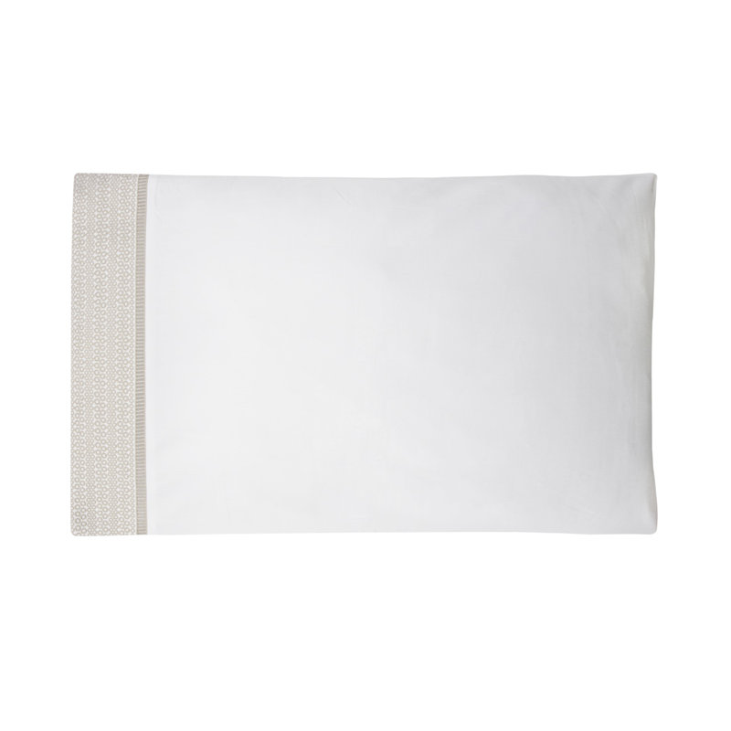 Windsor 100% Cotton Sateen Sheet Set, King, white-latte