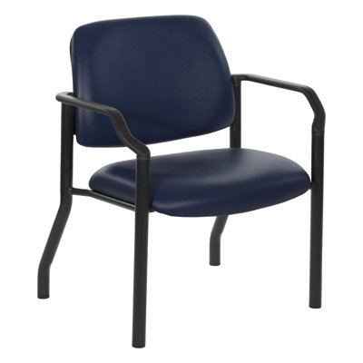 Fauteuil d'invité Swensa Big & Tall d'une capacité de 400 lb avec accoudoirs en polyuréthane doux