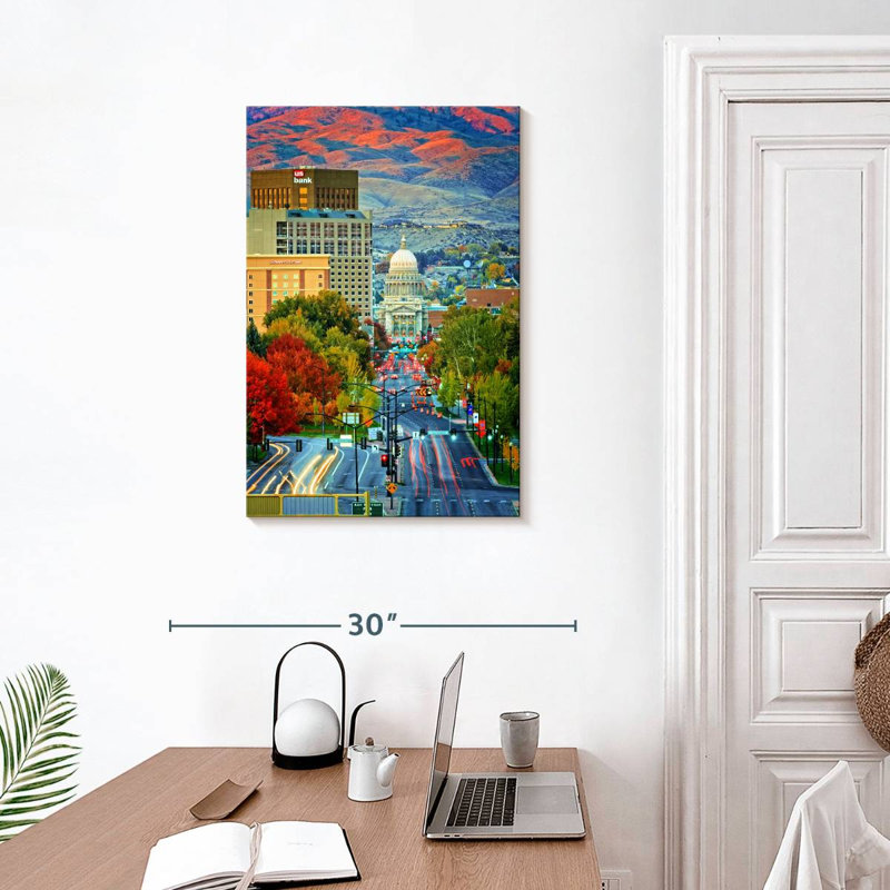 Aime Boise Autumn Sunset, 30" H x 20" W