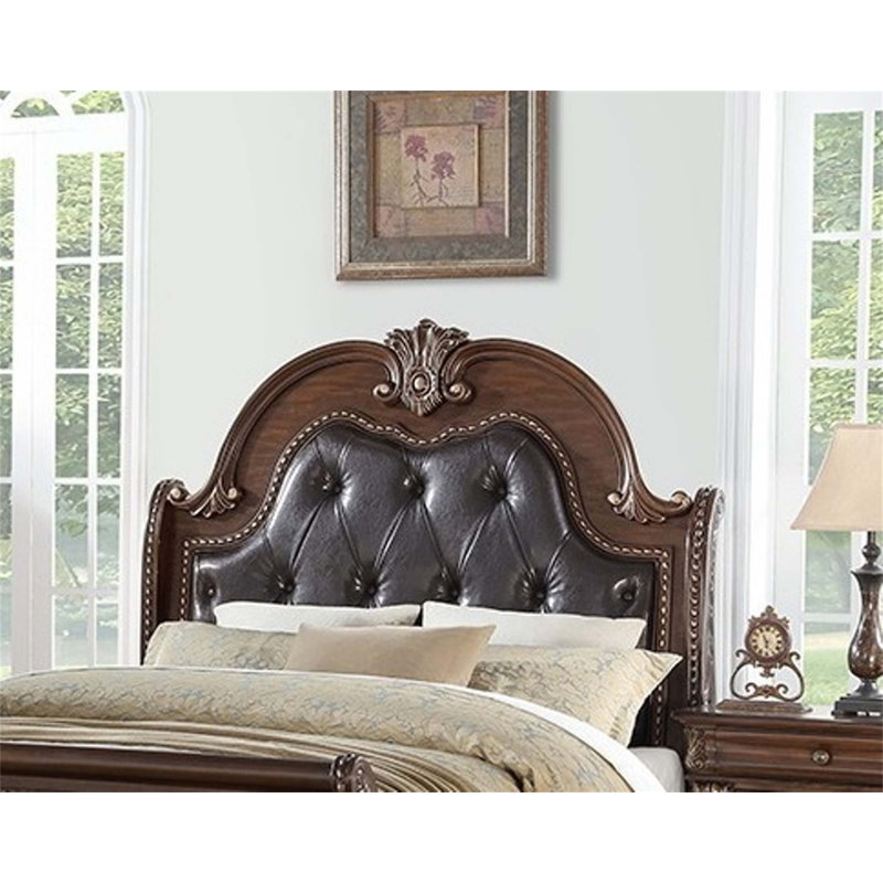 Lit de tête de lit capitonné élégant et traditionnel capitonné pour un décor de chambre classique et luxueux (matelas non inclus)