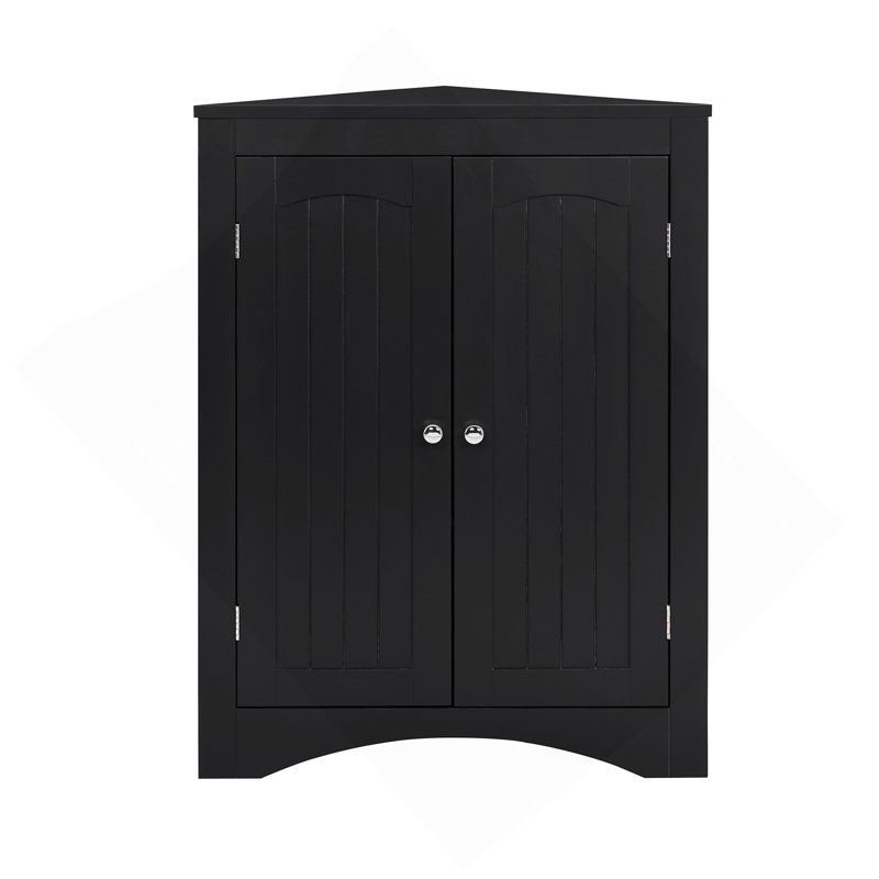 Armoire de buffet, armoire de coin, armoire de coin de plancher de salle de bain avec portes et tablettes, cuisine, salon, armoire de rangement autoportante pour salle de bain