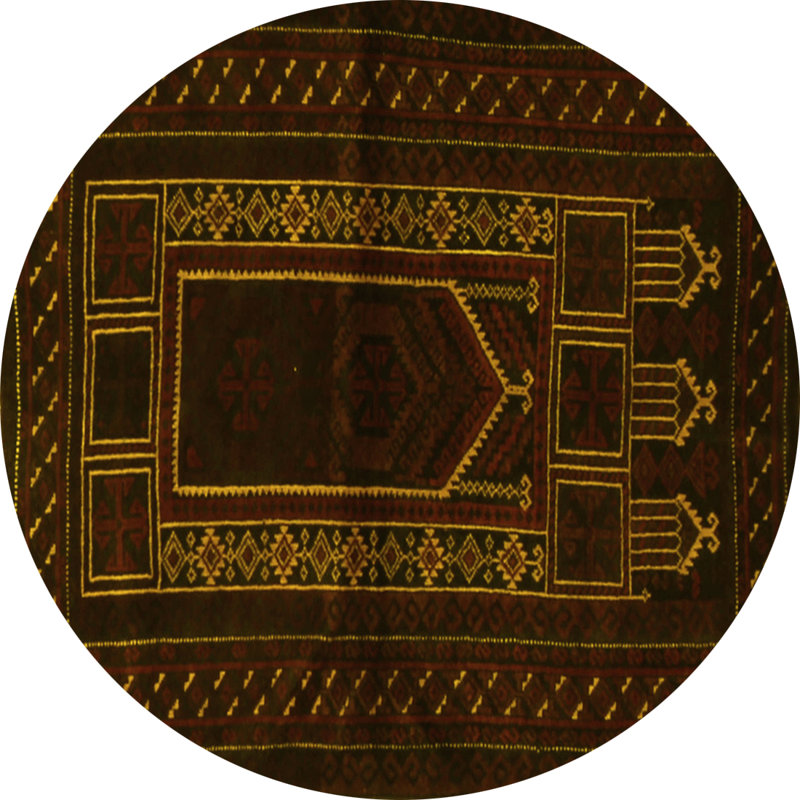 Oriental Indoor Rug, Round 5'