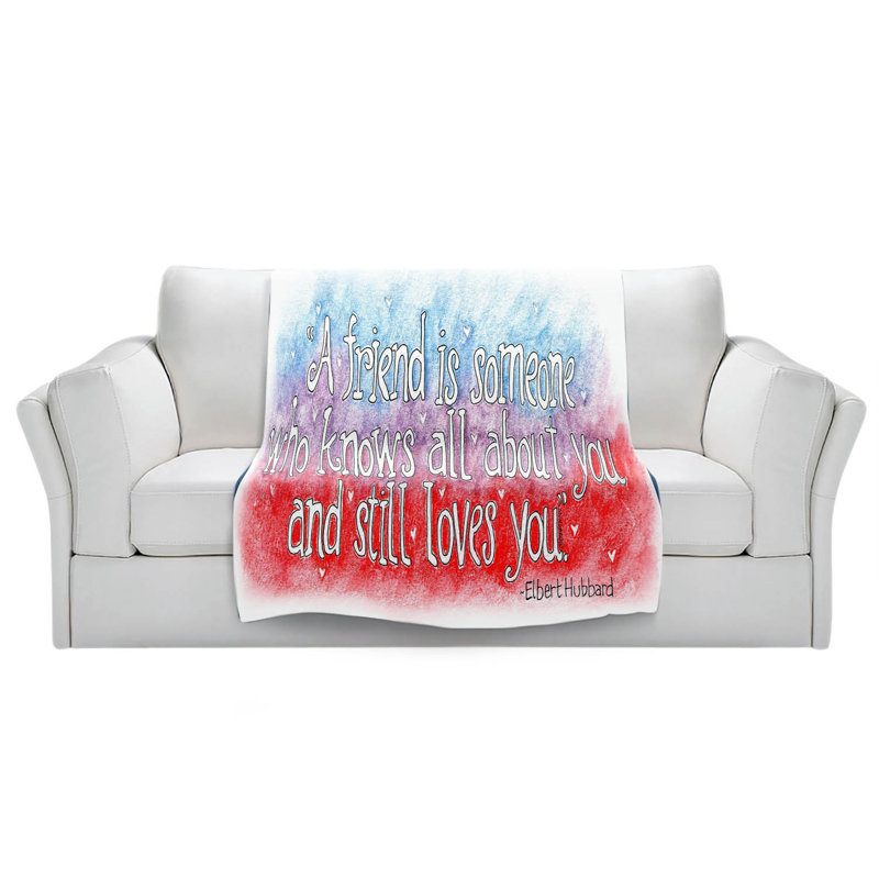  Couverture ami citation, 68 po x 80 po
