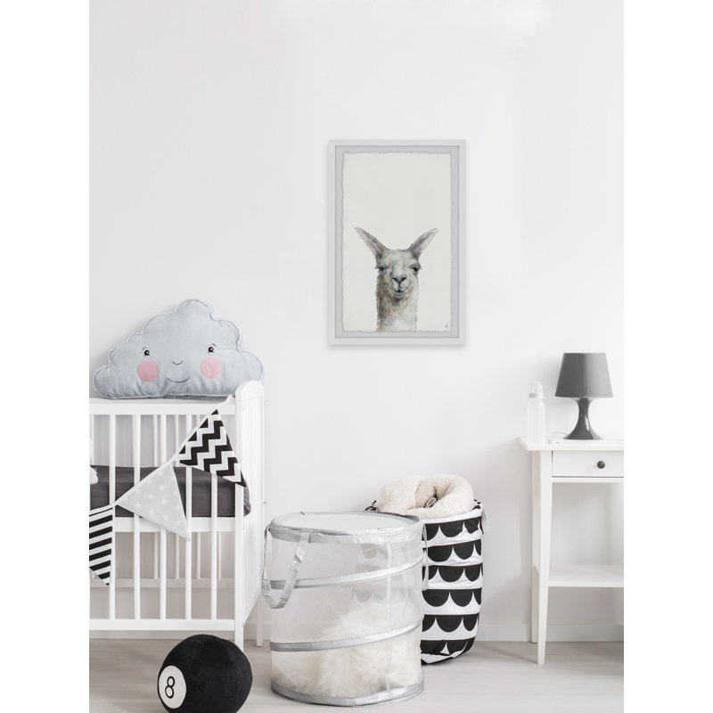 Jaydon Mischievous Llama - Single Picture Frame Painting, 30cm H x 20cm W