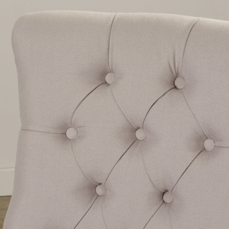 Bowie 19.7'' H Tufted Upholstered Side Chair, Taupe
