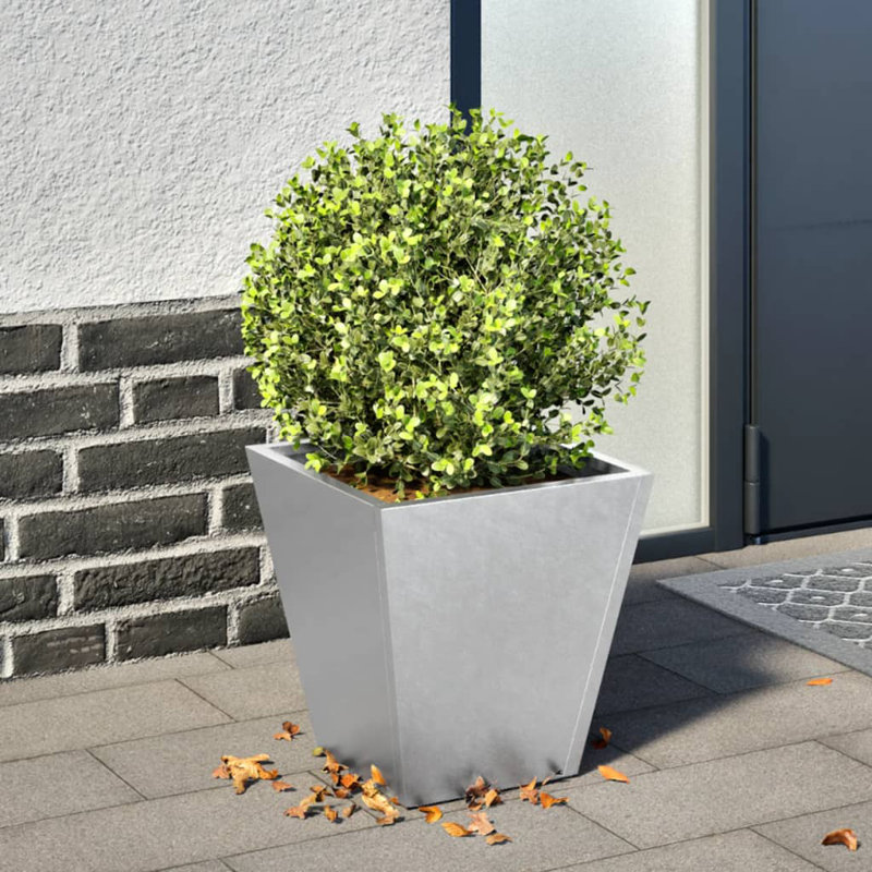 Asua Metal Planter Box, Galvanised Steel, 30cm H x 30cm W x 30cm D