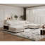 4 sièges en forme de U avec velours côtelé beige - Confort moderne pour le décor du salon en pièce