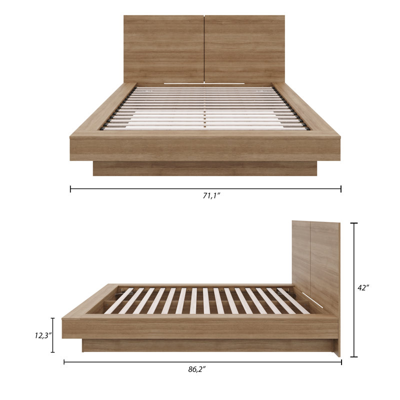 Chandlor Platform Bed, Brown, Queen