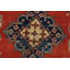 Tapis oriental rouge en laine noué à la main 5 pi 1 po x 7 pi 2 po Kazak
