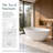 59" Solid Surface Freestanding Bathtub, Glossy White Stone Resin, Deep Soaking, Ergonomic Curve, Pop-Up Drain