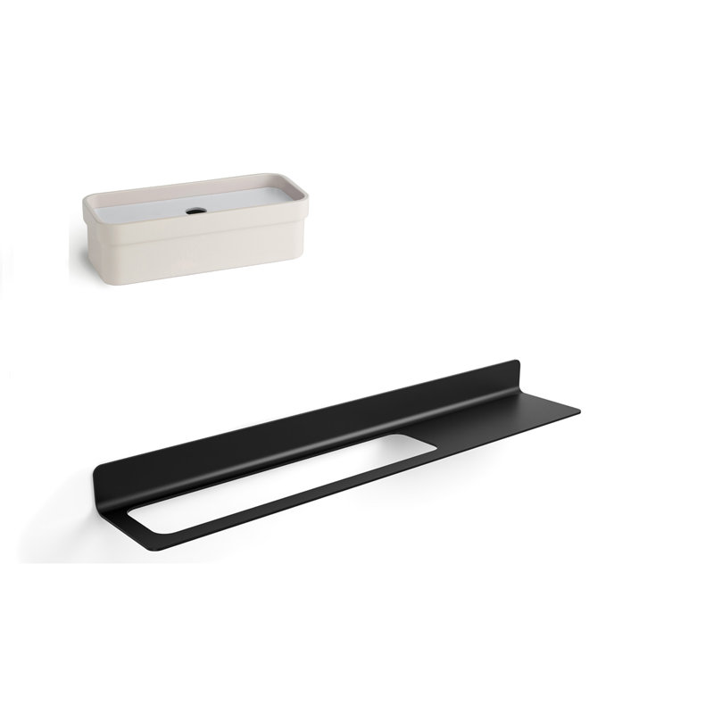 Seta 2 - Piece Bathroom Hardware Set, Matte Black