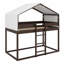 Lit superposé en bois robuste avec tente-129172408