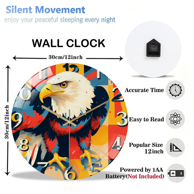 Horloge murale colorée 12 pi