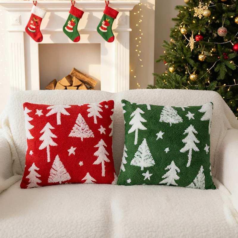 Abstract Red + Green Backrest Cushion