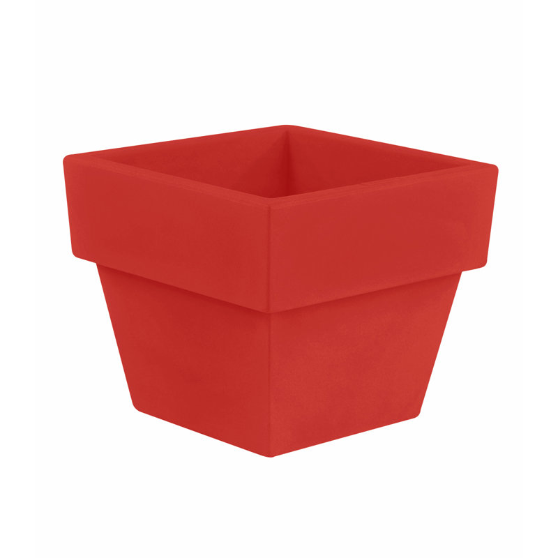 Vaso Resin Pot Planter, Ice, 10.25" H x 11.75" W x 11.75" D