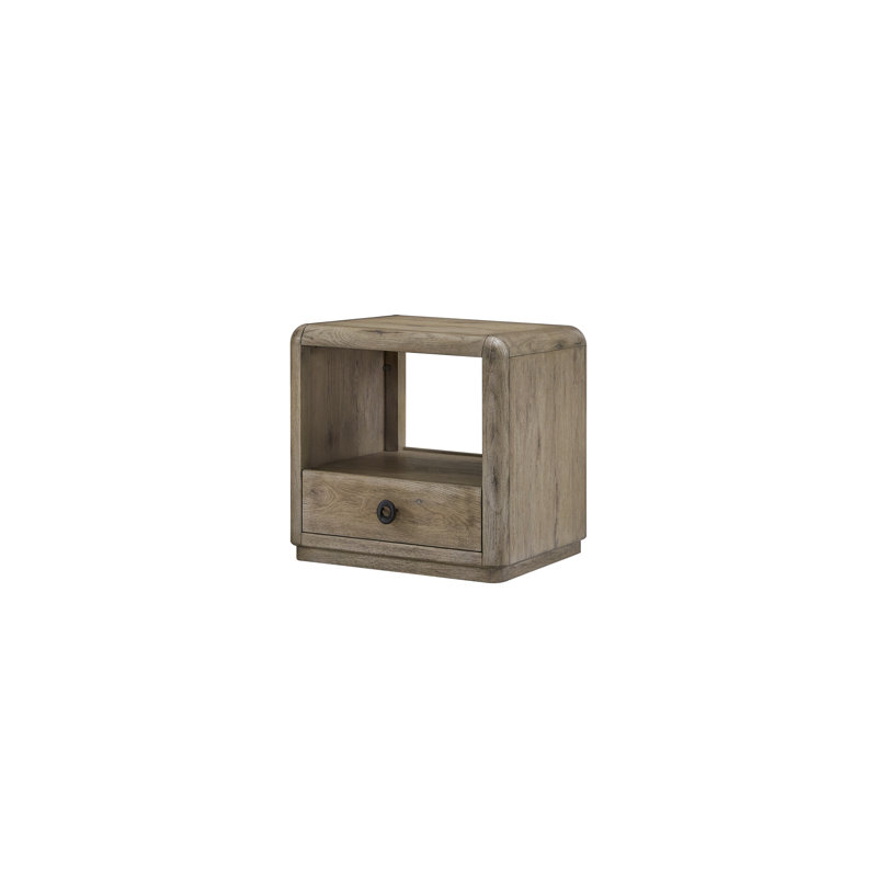 Zina End Table with Drawer – English Knotty Oak