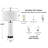 26.75'' Single Glass USB Table Lamp With Built-in Night Light (One LED Bulb Included)