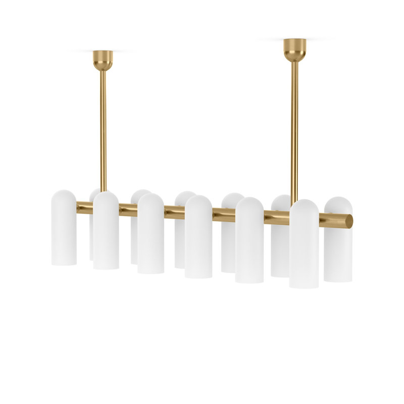 Odyssey 12 - Light Dimmable Chandelier, Burnished Brass