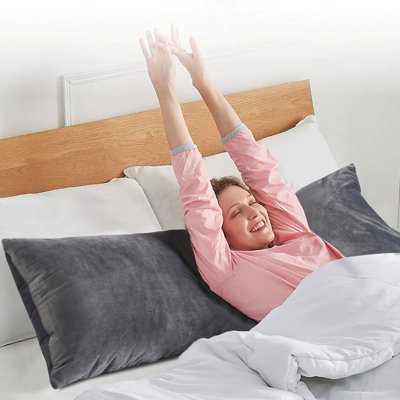 Full Body Pillow With Velvet Cover Supportive Body Pillow For Sleeping