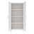 61" Cream Steel Storage Cabinet with Adjustable Shelves, 2 Shapely Doors for Garage, Laundry, Dining Room-1219557368